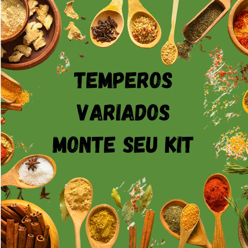 Temperos e Condimentos Variados Monte seu Kit Vários Tamanhos