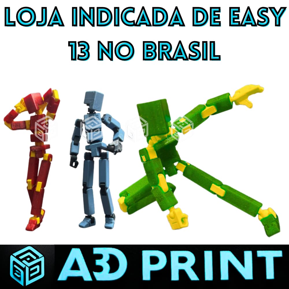 Boneco Easy 13 - Dummy Boneco Articulado Action Figure Brinquedo Educativo Varias Posições 3D
