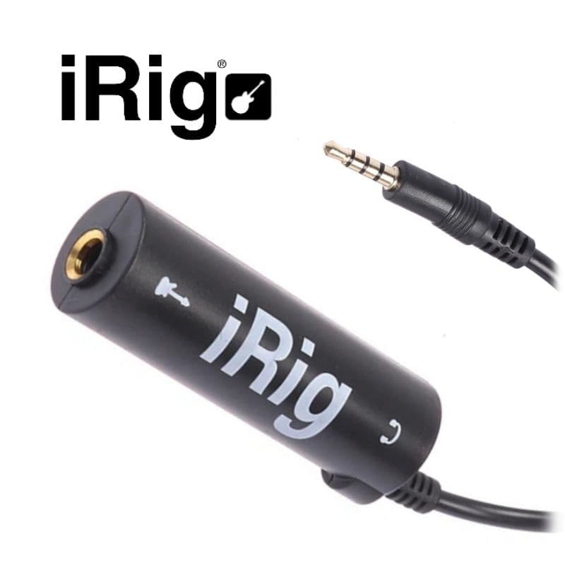 Adaptador iRig Interface de Áudio Guitarra Violão Baixo no Celular Android iOS iPhone Tablet iPad PC