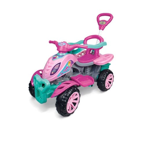Quadriciclo Infantil Carrinho De Passeio Com Empurrador Haste Pedal Motoquinha Maral
