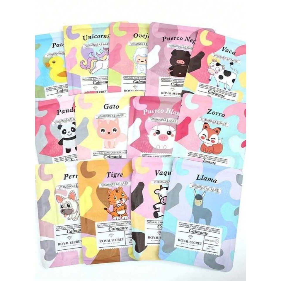Kit c/ 10 unidades Mascara Facial Coreana Skin care Soft Skin Sua pele linda Fresh Mask Tecido Sheet Hidratante/Colágeno