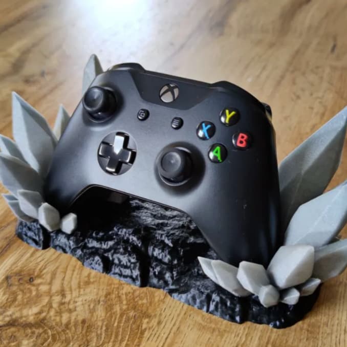 Suporte de Controle de Video Game Xbox em Formato de Cristal Medieval