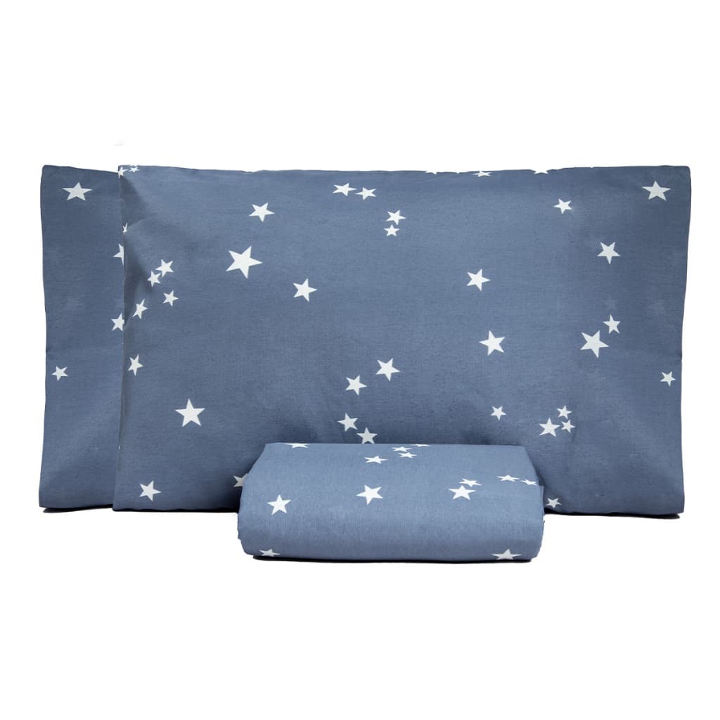 Kit Cobre Leito Borboleta Cama Casal Queen Com Jogo de Lençol Roupa de Cama 06 Peças Quarto Rosa Azul Coração Estrela