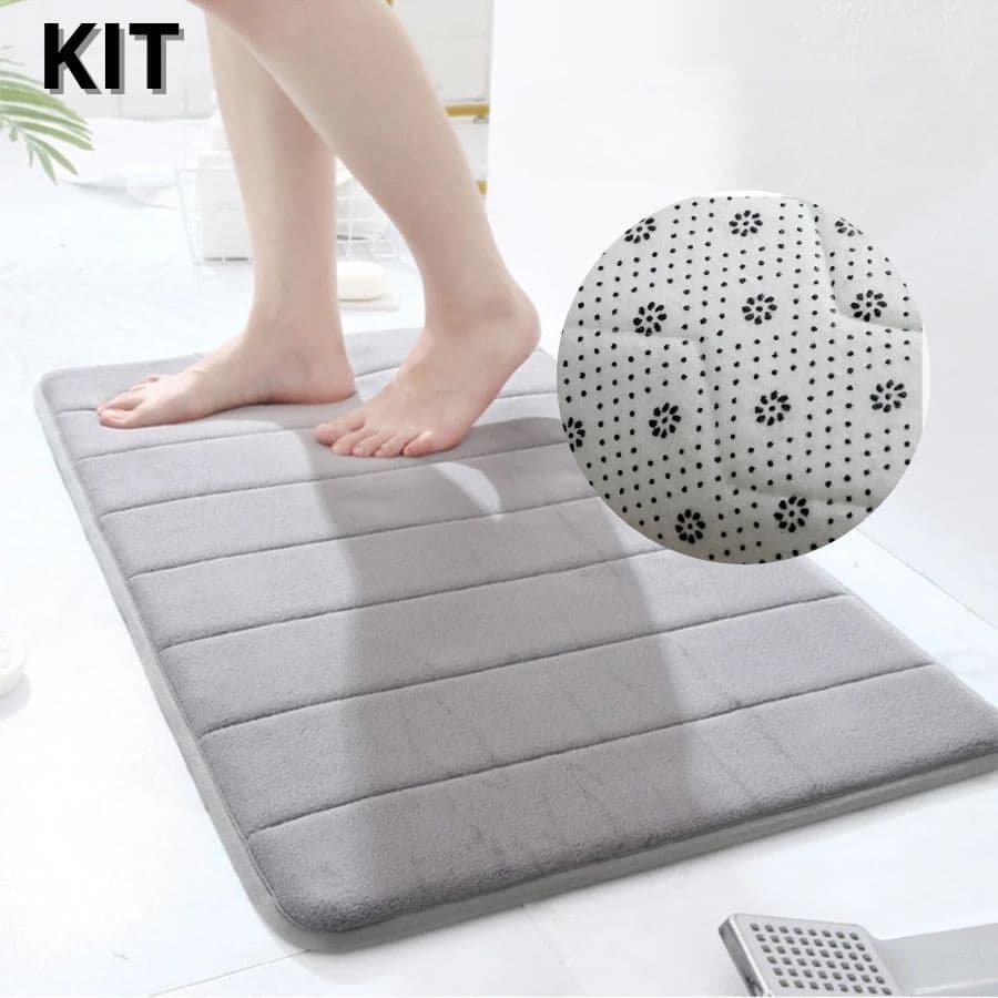 1/2/3Tapete Paralelepípedos Soft para Banheiro, Sala e Quarto Diversas Cores Antiderrapante Super.