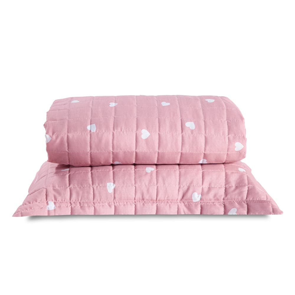 Kit Cobre Leito Borboleta Cama Casal King Com Jogo de Lençol Roupa de Cama 06 Peças Quarto Rosa Azul Coração Estrela