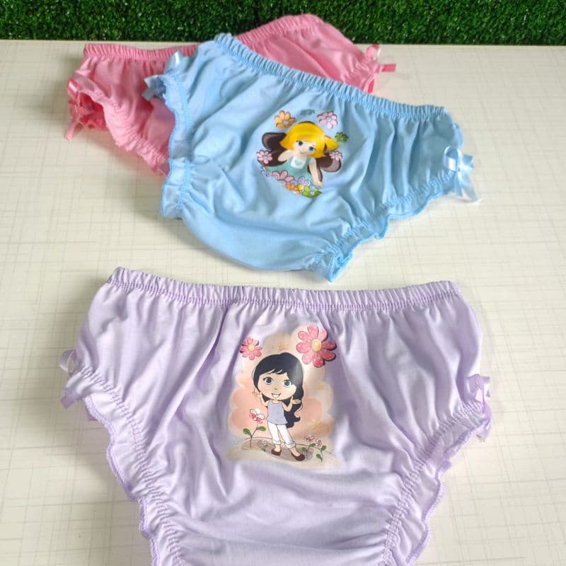 Kits Com 10 E 5  Calcinhas Infantil Bebê Frufru Tapa fralda  Algodão Estampada Personagens