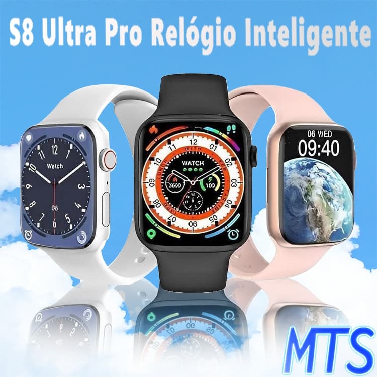 MTS Relógio SmartWatch Inteligente Watch 8 Pro Serie 8 Ultra + 1 Pulseira 49mm Relógio Masculino