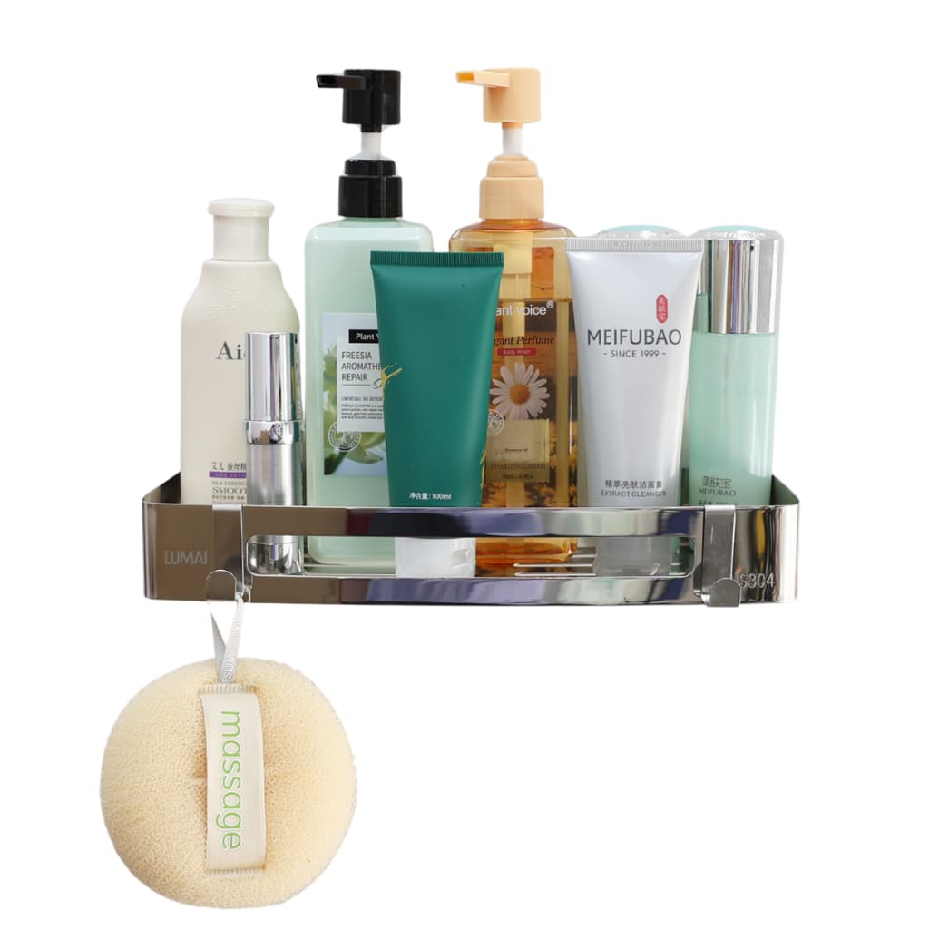 Lumai Porta Shampoo Banheiro Inox 304 Prateleira Box Sabonete Suporte Parede Organizador