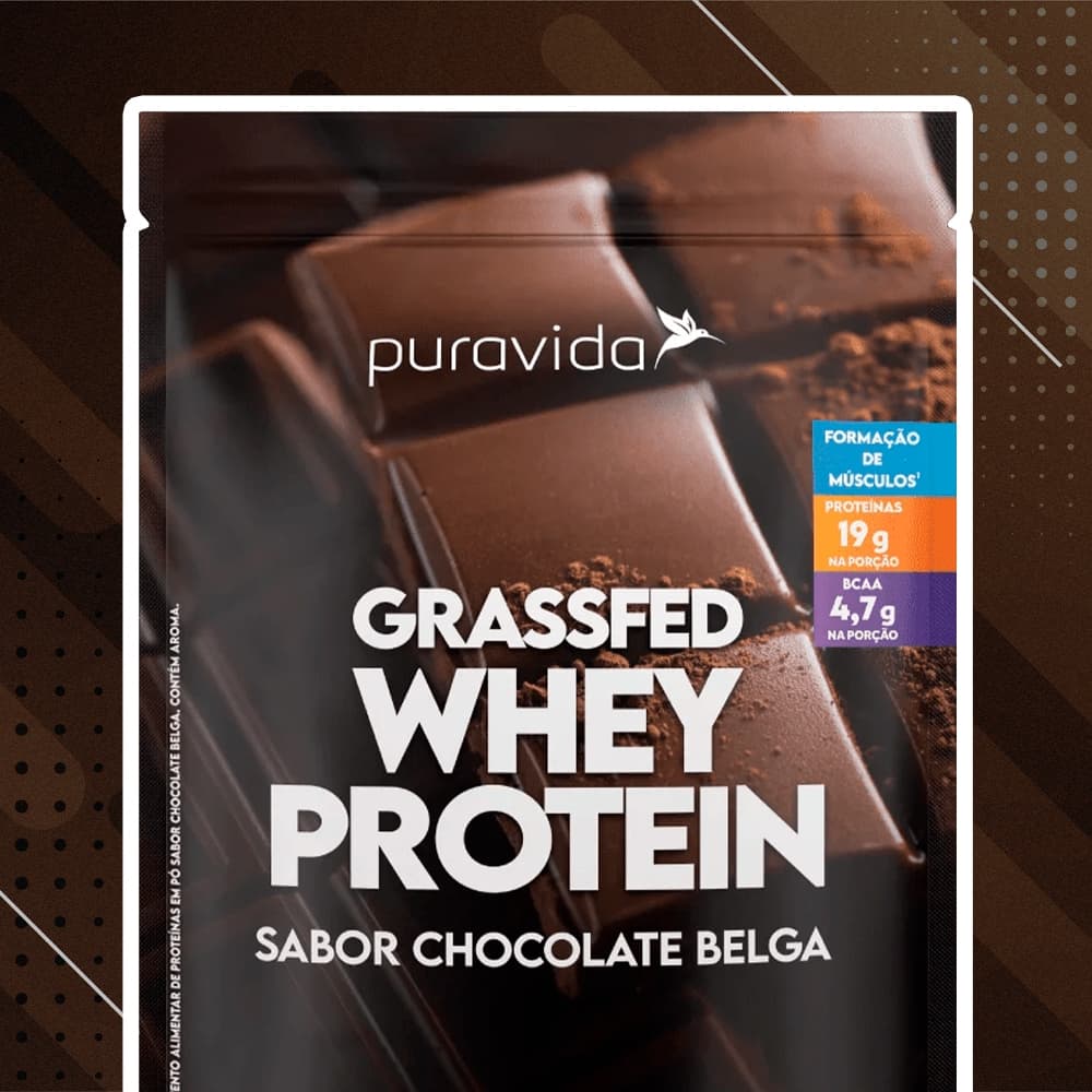 Grassfed Whey Protein Puravida (450g) Chocolate Belga