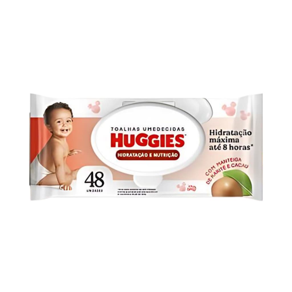 Toalha Lenço Umedecida Huggies Hidratação e Nutrição Pacote 48un