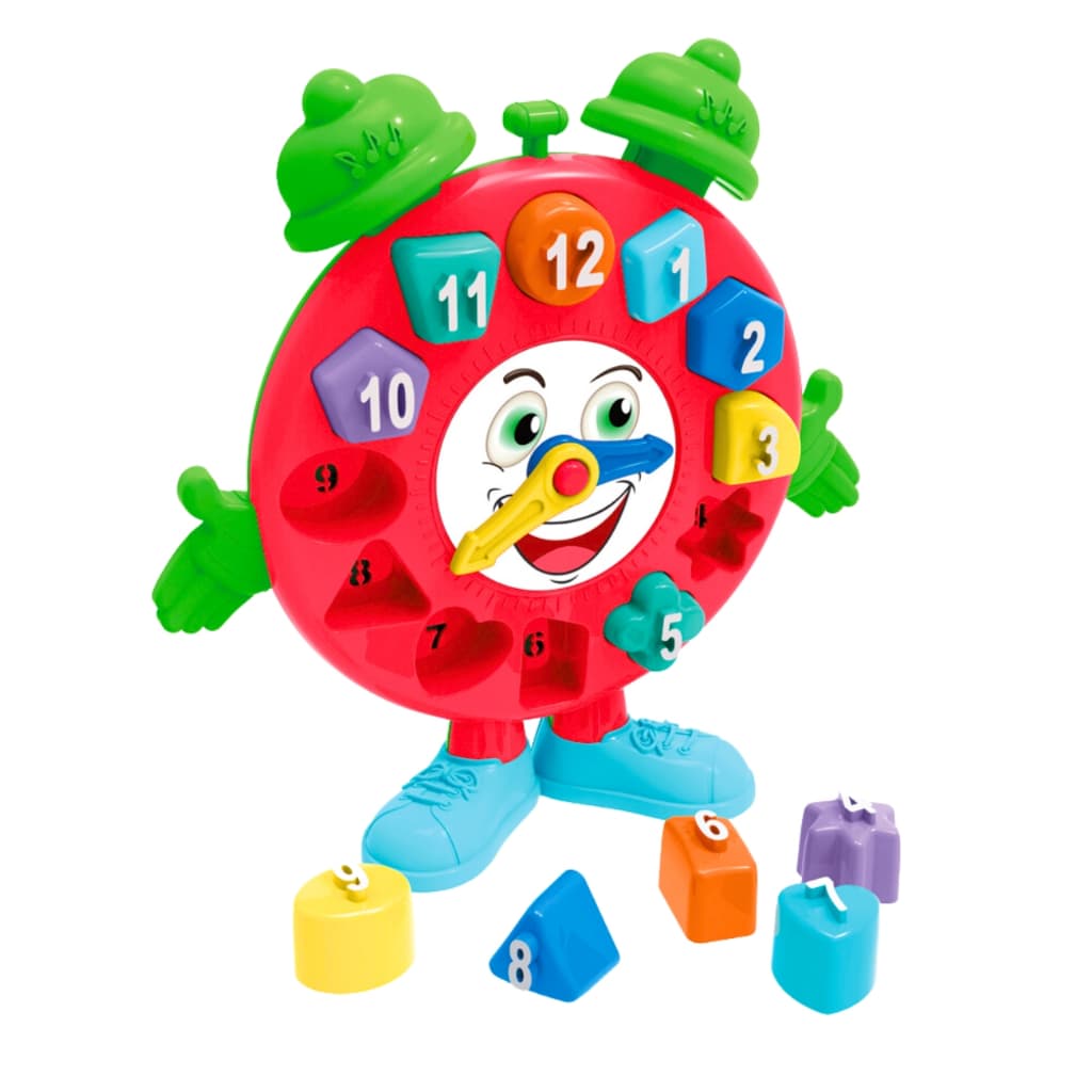 Brinquedo Relógio Educativo Infantil Com 12 Peças De Encaixar Números Montessori Brinquedo Tá Na Hora Didático Encaixe Formas Blocos Para Crianças Menino Menina