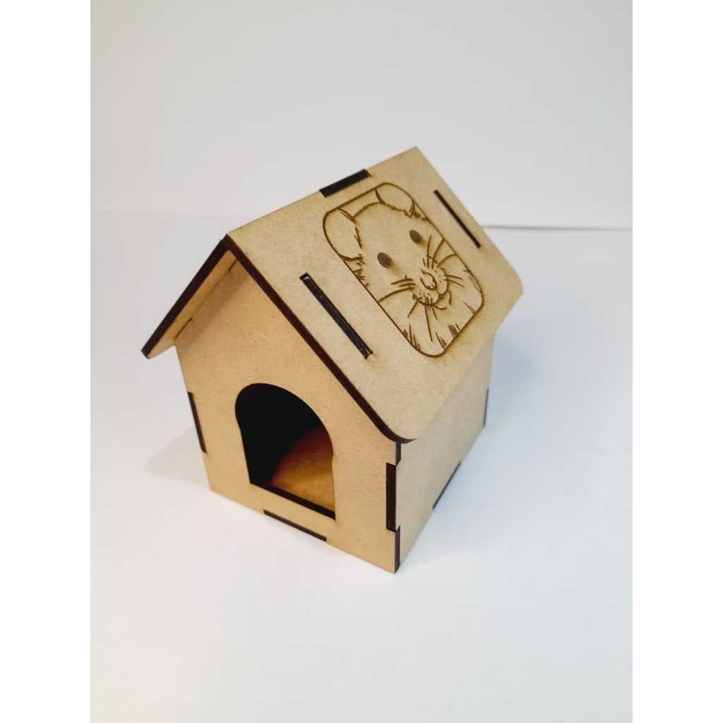 Casa casinha cabana para hamster em MDF , casa fofa para hamster, casinha para hamster mdf