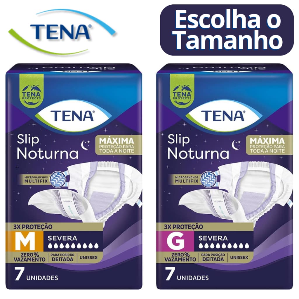 Fralda Geriátrica Tena Slip Noturna – Alta Absorção e Proteção 12h