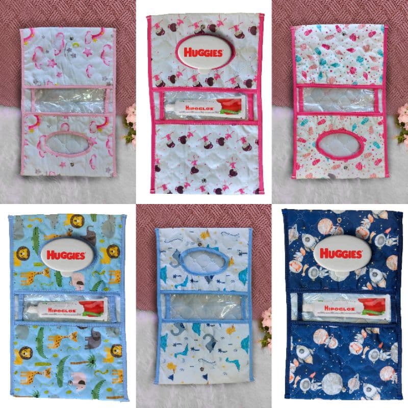 Porta Fralda Portátil Porta Lenço Umedecido Menino Menina