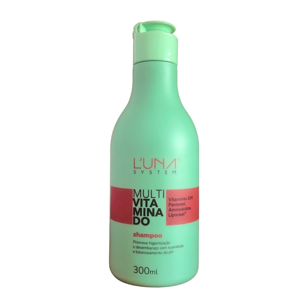 Shampoo Multivitaminado Luna System - Revitalizante e Hidratante para Cabelos Secos, Ressecados e Sem Vida - 300ml