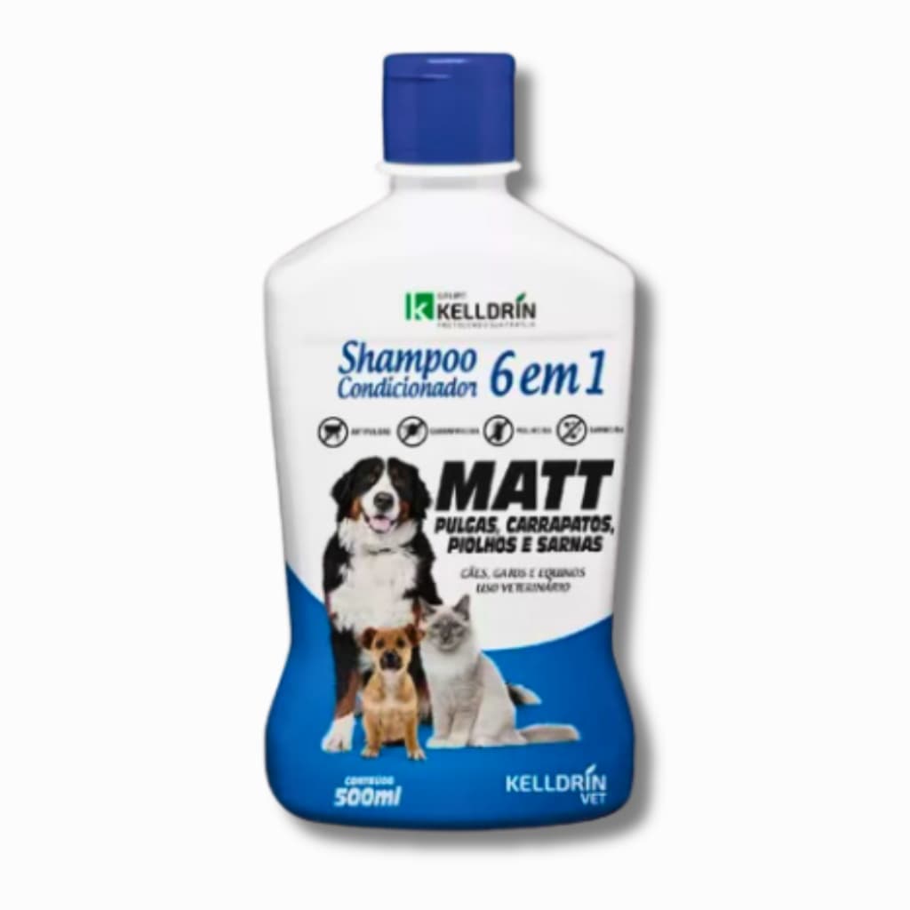 Shampoo Matt Multifuncional 6 em 1 - 500ml - Para Cães e Gatos