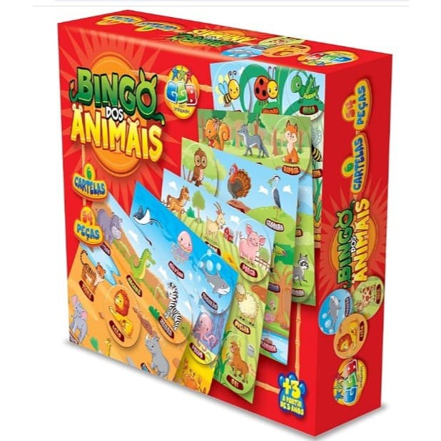 Brinquedo Educativo Bingo dos Animais – Jogo Infantil | GGB Brinquedos