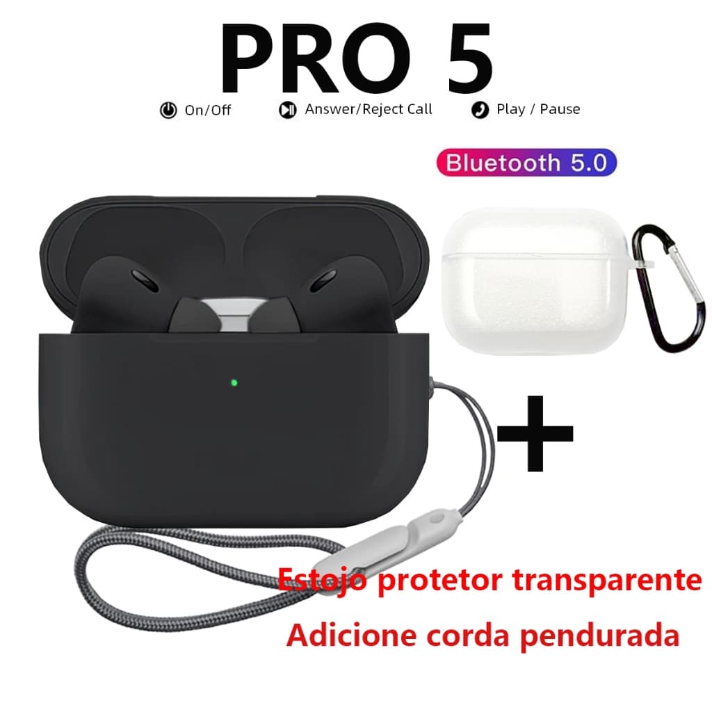 Fone De Ouvido AiPod pro 5s TWS Bluetooth Sem Fio Bluetooth 5.3 Esportivos