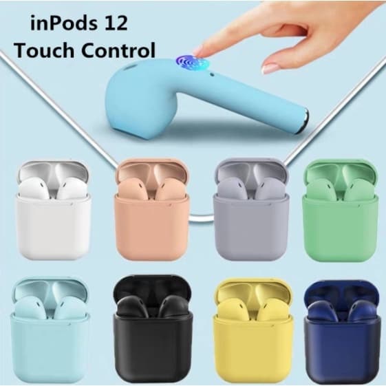 Fone De Ouvido Bluetooth Sem Fio  i12 Tws Para Jogos Esportivos,rosa/azul