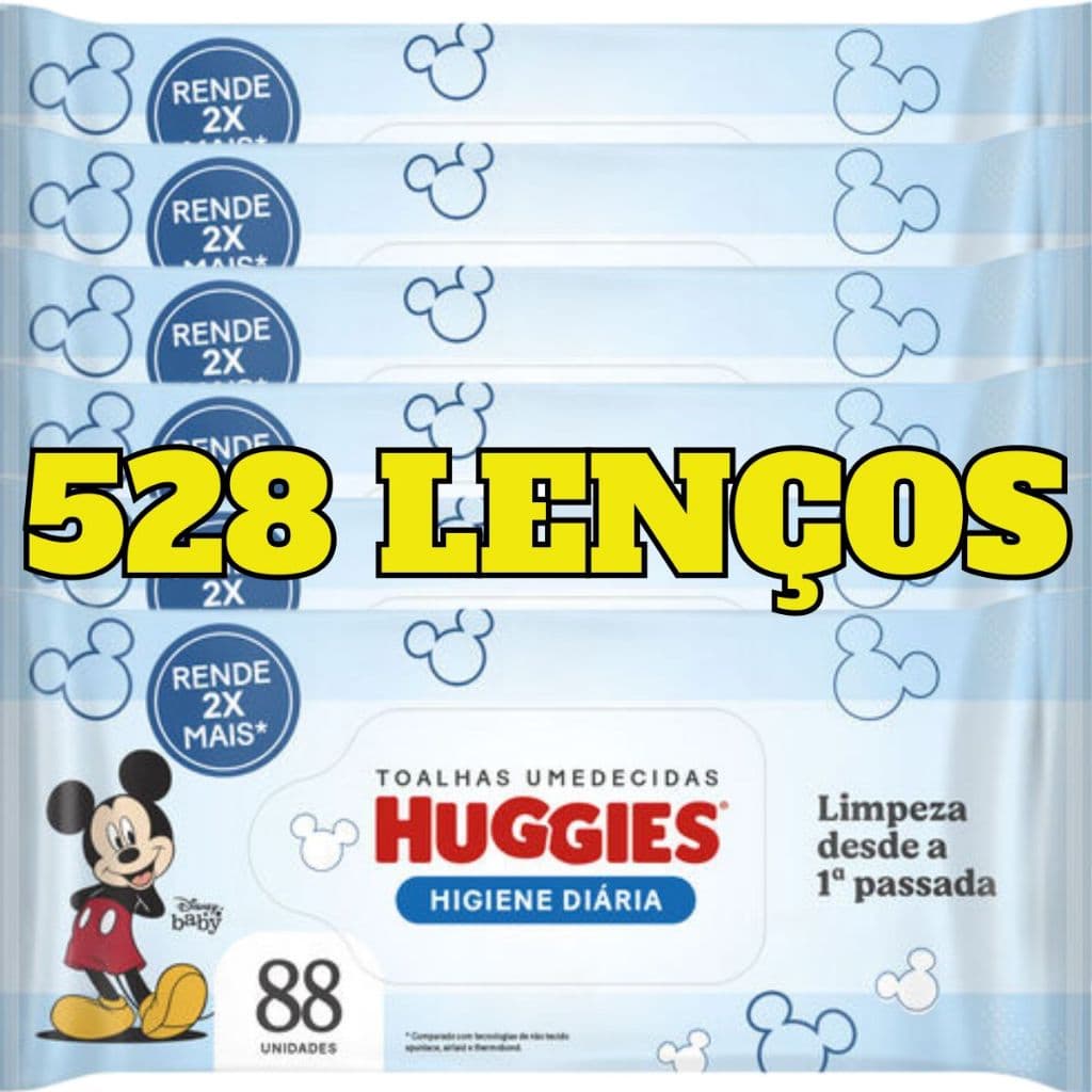 Lenços Umedecidos Huggies - 528 unidades