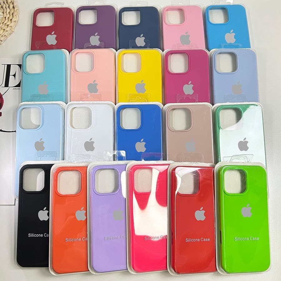 Capa de silicone líquido simples de alta qualidade à prova de quedas para iPhone 14 14 Pro 14 Pro Max 14 Plus