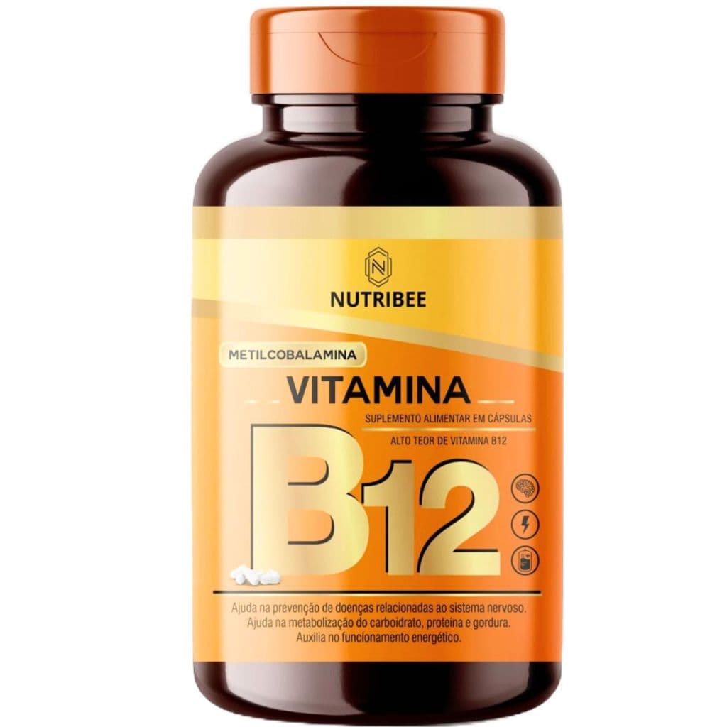 Vitamina B12 Metilcobalamina 500mg 60 Cápsulas Alto Teor de Vitamina B12