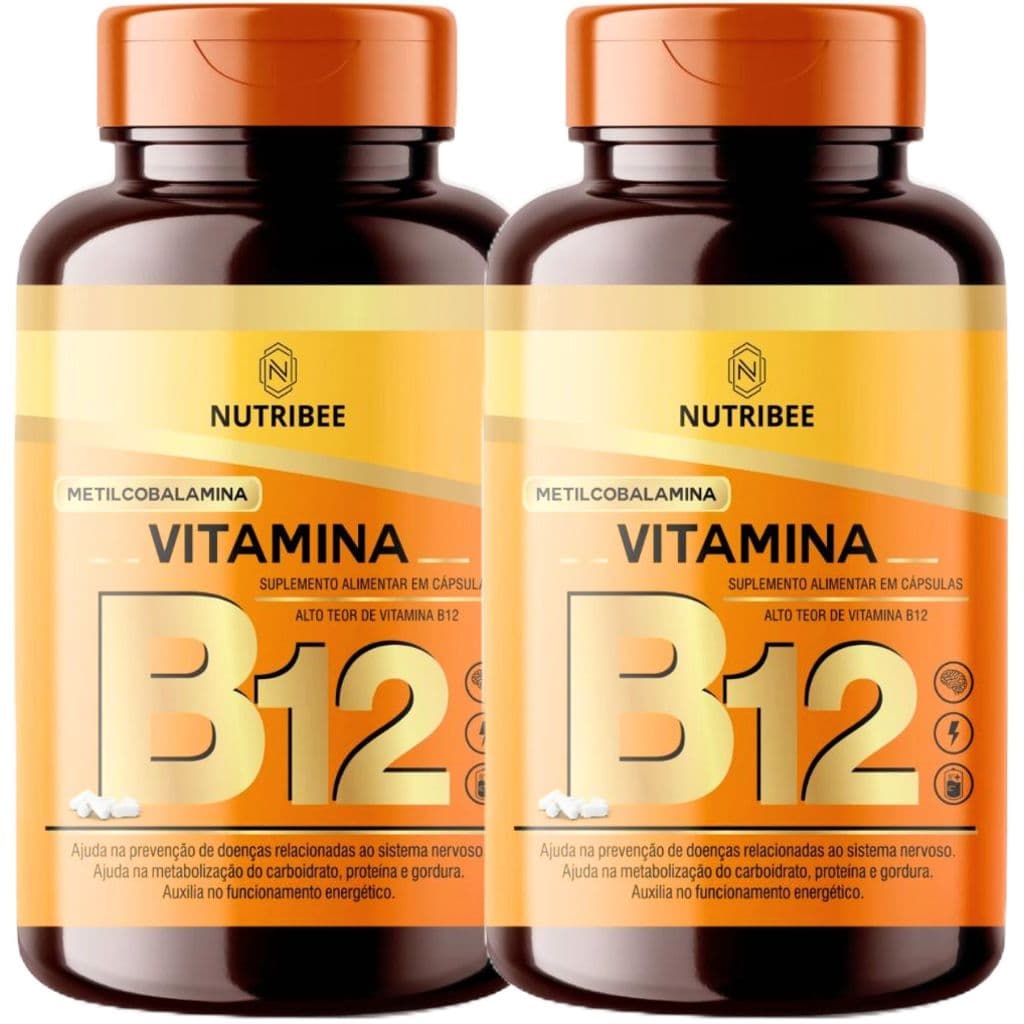 Vitamina B12 Metilcobalamina 500mg (120 Cápsulas Alto Teor de Vitamina B12 )