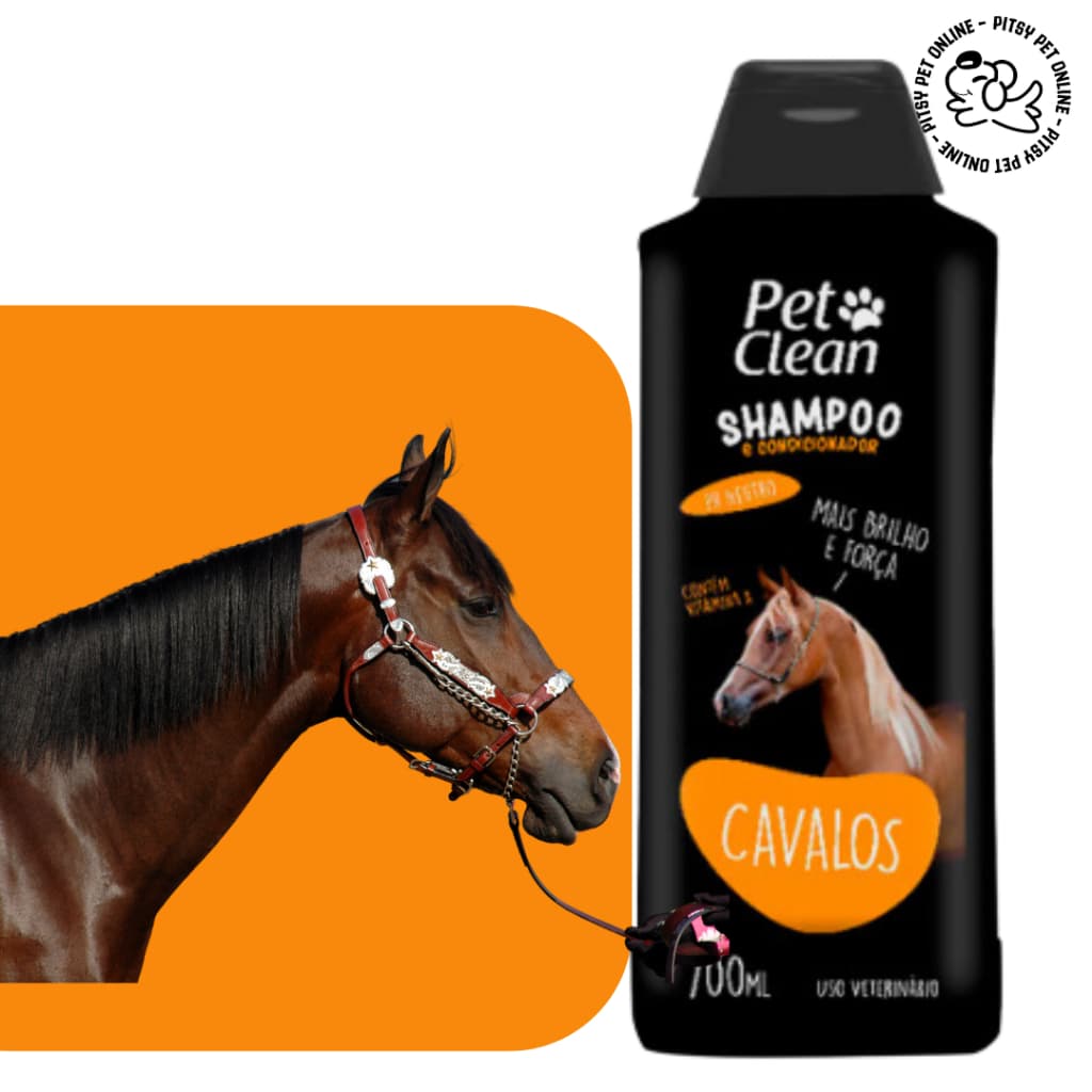 Shampoo para Cavalos - Shampoo Fortalecedor Crina Saudável e Brilhante - Pet Clean