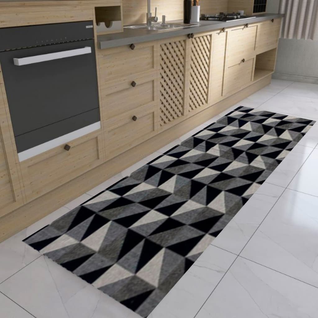 Tapete Capacho e Passadeira Tapetes P/ Cozinha - Sala - Quarto - Porta de Entrada  Antiderrapante 1,40mx0,45m Decoração