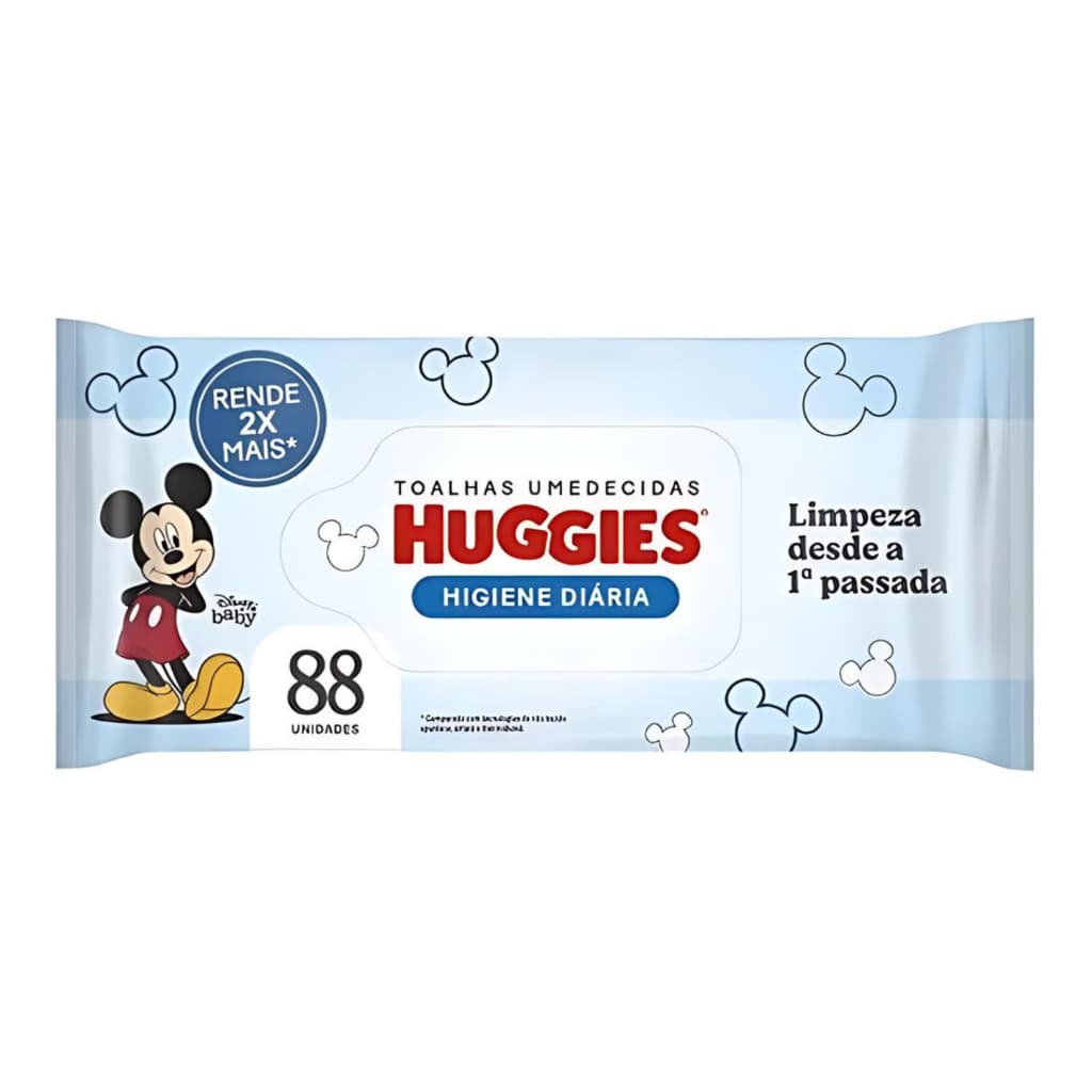 Lenço Umedecido Higiene Diária Huggies 88 unidades