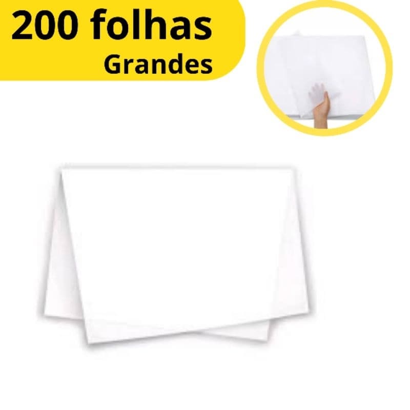 Papel Seda Branco 50x70 - 200 Unidades