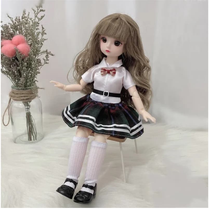 Boneca BJD 30cm com Articulações Móveis e Roupas DIY