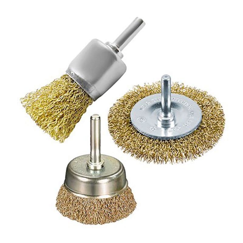 Kit Escova De Aço 3 Peças P/ Parafusadeira - Furadeira