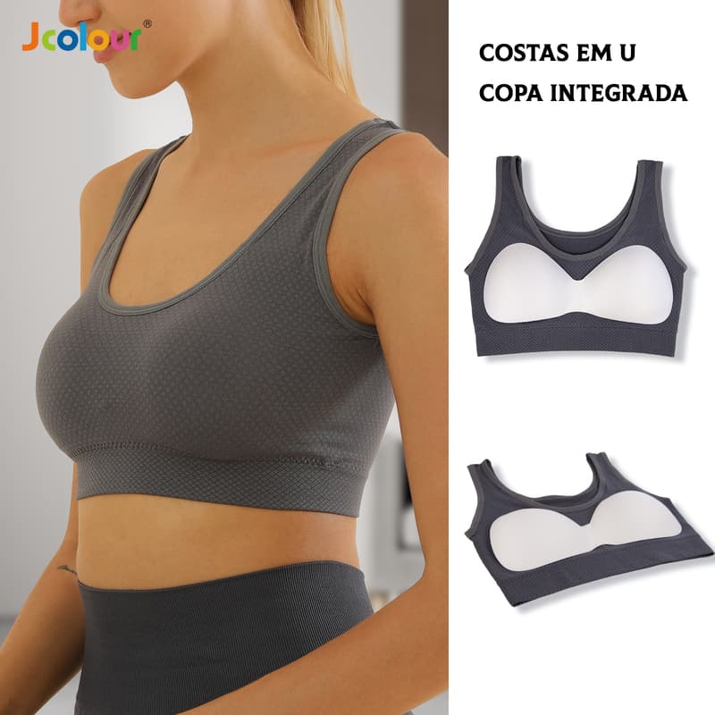 kit 3 Sutiã Esportivo Top Sportswear Sutiã Esportivo Fitness Tops Roupa Feminina Bras