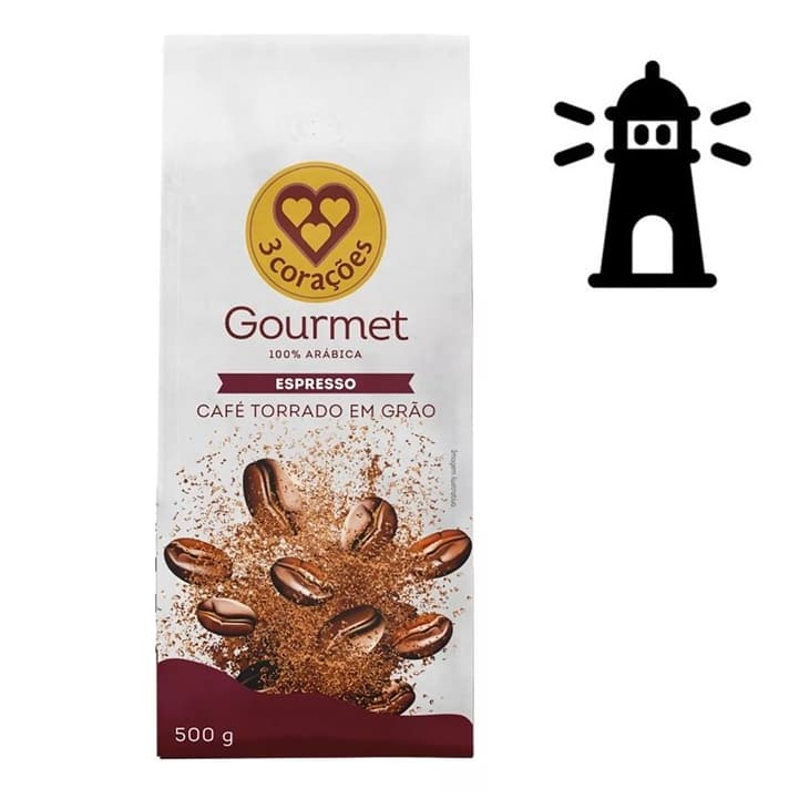 Café em Grãos 3 Corações Gourmet 500g - 3 Corações
