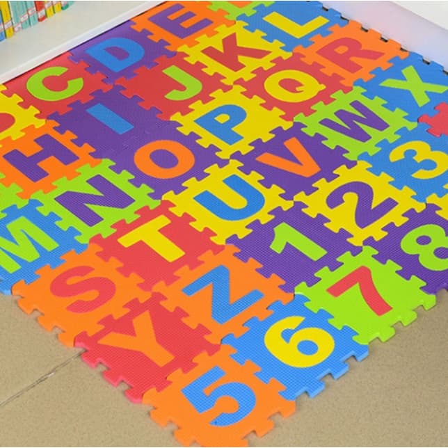Tapete de Atividades Tatame De EVA Educativo Infantil Números e Letras Brinquedo Vários Tamanhos