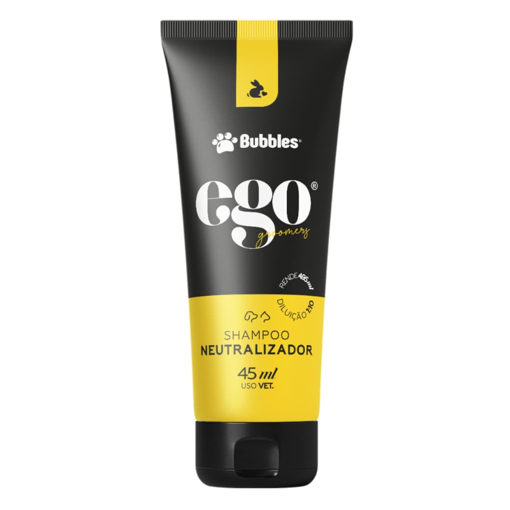 Bisnaga Shampoo Pré Lavagem Neutralizador 45ml Bubbles para Cães e Gato Reduz Mau Odores