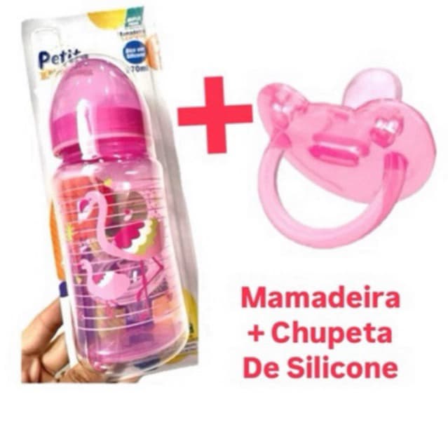 Kit Mamadeira 270 ML+ Chupeta de Silicone Fase 2