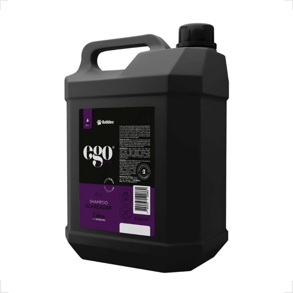Shampoo Pet Clareador Ego 5 Litros 1:10 - Bubbles para Pet Shop Banho e Tosa
