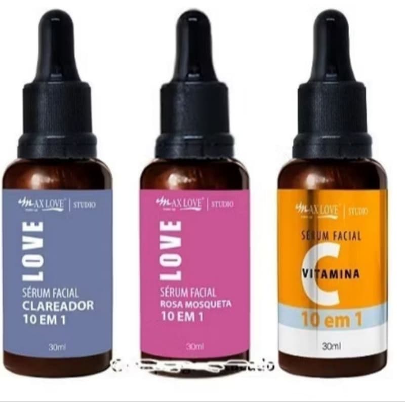 SERUM FACIAL MAX LOVE ROSA MOSQUETA VITAMINA C 10X1 E CLAREADOR