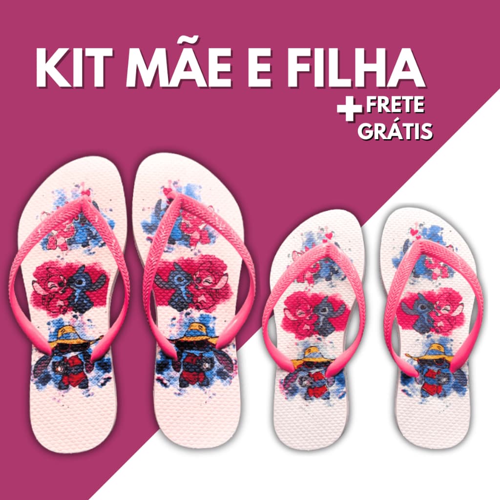 Kit Mãe E Filha Chinelo Sandalia Feminino Adulto E Infantil Slim Calçado Sandália Mulher Menina Confortável Macio Barato