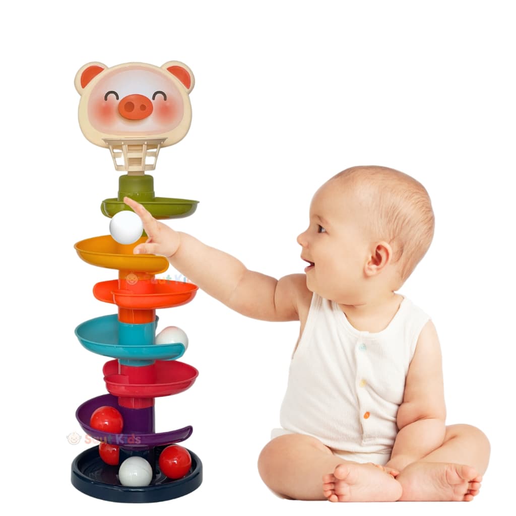 Brinquedo Educativo 1 Ano Bebe Brinquedo de Menino Menina Tobogã com Voltas