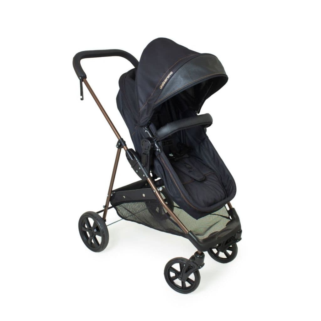 Carrinho De Bebê Napoli Preto Cobre Galzerano Moises