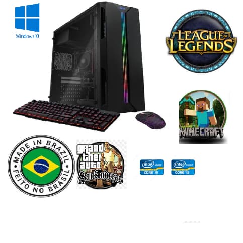 computador cpu barato i3 8gb ssd128g + hd extra de 500gb hdmi wifi autocad jogos e programas