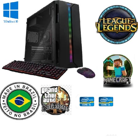 cpu gamer i3 barato 8g estudos escritorios ssd128g+hd320 wifi corel autocad gta5 off lol et2 cs mine