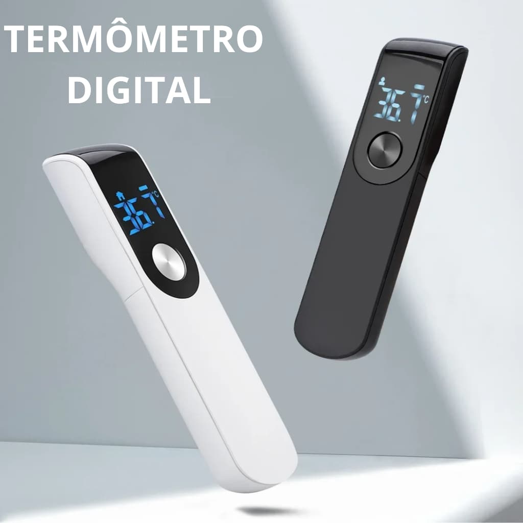 Termômetro digital infravermelho sem contato, medidor de temperatura para bebês, adultos e ambientes