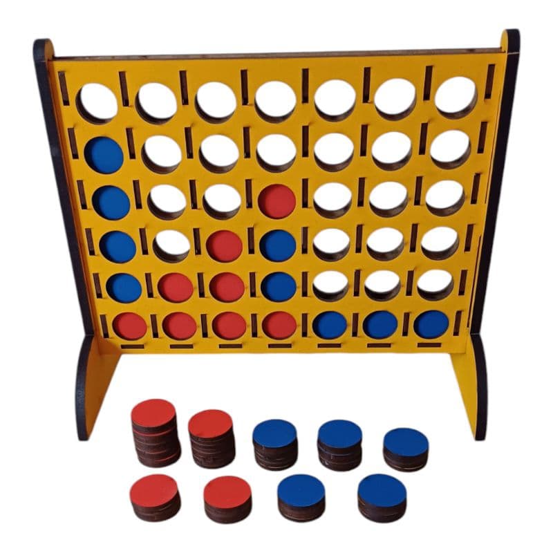Jogo Ligue 4 Brinquedos Educativos Jogos divertidos Brinquedos madeira jogos tabuleiro quebra cabeça diversão infantil.