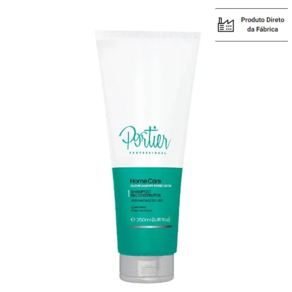 Portier - Shampoo Hidratante Home Care para Cabelos Quimicamente Ressecados - 250 ml
