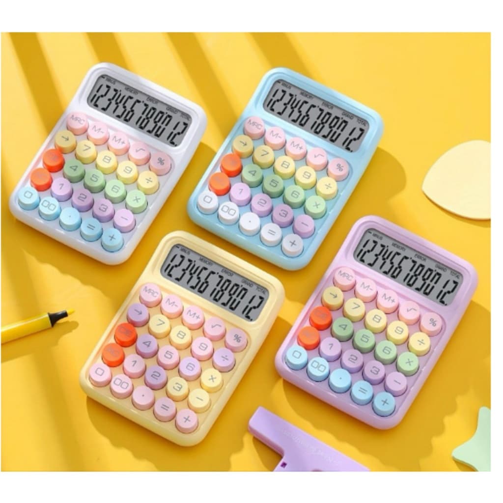 Calculadora Colorida Morandi De 12 Dígitos Teclado Mecânico De Ponto Grande Escola & Papelaria De Escritório e faculdade
