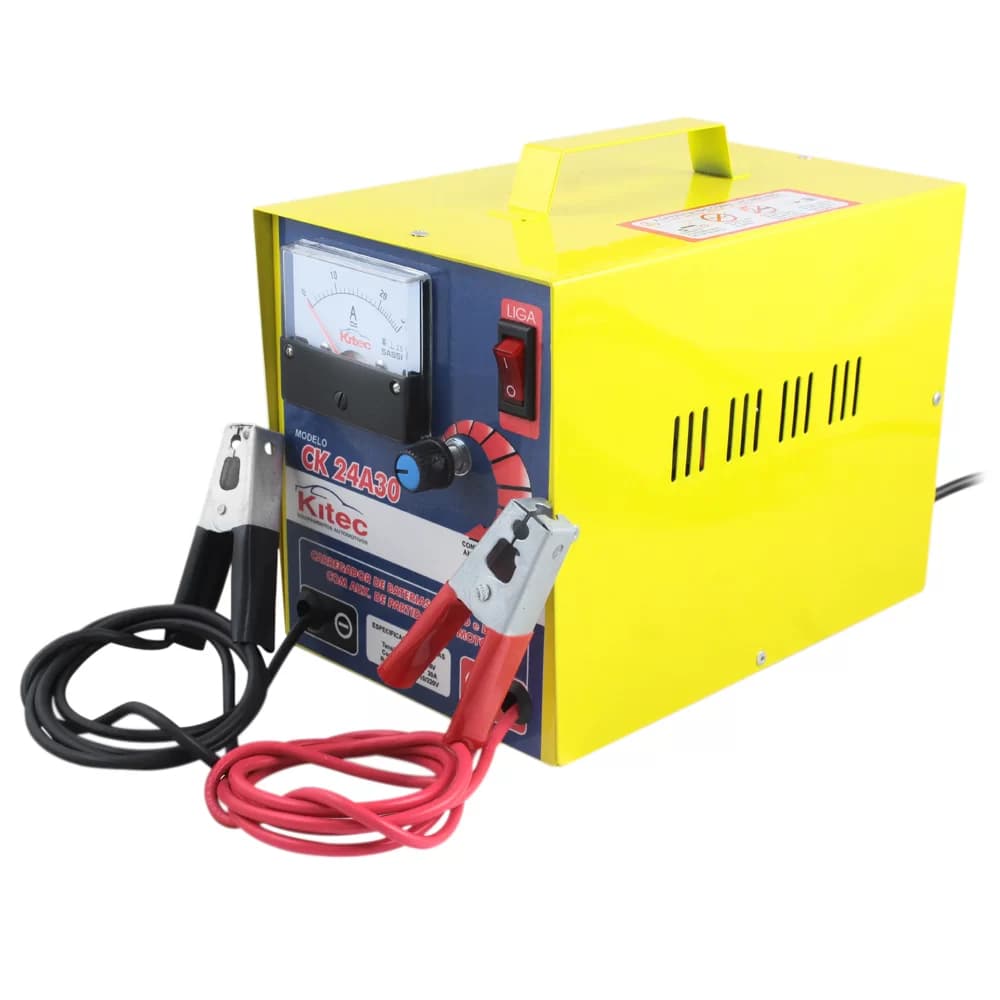 Carregador De Baterias 12v/24v 30a/h Auxil.de Partida 36a/h